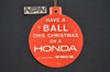 Vtg NOS Honda Motorcycle Christmas Handlebar Tag 1960s Dealership True Magazine