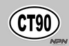 Honda CT90 Motorcycle Oval Decal Trail 90 Window Bumper Sticker