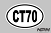 Honda CT70 Motorcycle Oval Decal Trail 70 Mini Trail Window Bumper Sticker