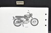 Vtg Honda CB72 Motorcycle Parts Catalog Book Diagram Manual Printed 1973