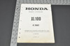 Vintage 1974 Honda XL100 Motorcycle Parts Catalog Book Diagram Manual