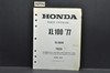 Vtg 1977 Honda XL100 '77 Motorcycle Parts Catalog Book Diagram Manual