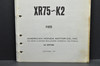 Vintage 1973-75 Honda XR75 K0-K2 Parts Catalog Book Diagram Manual