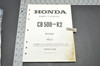 Vintage 1971-73 Honda CB500 Four K0-K2 Parts Catalog Diagram Manual