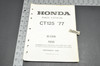 Vintage 1977 Honda CT125 '77 Trail 125 Parts Catalog Diagram Manual