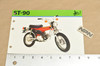 Vtg 1973 Honda ST90 Trailsport 90 K0 Dealer Sales Spec Brochure Mini Poster