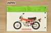 Vtg 1973 Honda ST90 Trailsport 90 K0 Dealer Sales Spec Brochure Mini Poster