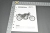 Vintage NOS 1990 Honda GB500 Tourist Trophy Dealer Set Up Instruction Manual