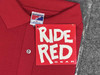 VTG NOS 90s Honda Riders Club America Polo Shirt Mens L Ride Red Swingster NWT