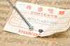 NOS Honda 1979 XL125 S XL185 S Tail Light Lens Tapping Screw 90147-437-000
