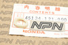 NOS Honda CR125 CT90 MR175 MT125 ST90 XL100 XR75 Dust Seal 45134-121-000