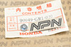 NOS Honda NB50 Aero NQ50 Spree SA50 SB50 SE50 Elite Screw 90049-GR1-000
