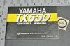 Vintage 1973-74 Yamaha TX650 Motorcycle Owners Manual