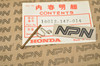 NOS Honda 1979-80 NA50 1978-80 NC50 Carburetor Jet Needle Set 16012-147-014