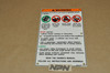 NOS Honda TRX250 TRX300 TRX350 Fourtrax Caution Warning Label 87504-HM5-A10