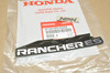 NEW OEM Honda TRX420 FE Rancher ES Front Fender Emblem Decal 87124-HP5-A50 ZB
