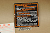 NOS Honda TRX125 TRX200 TRX250 TRX350 Use Caution Warning Label 87504-HB3-770