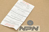 NOS Honda XL250 K0-K2 Muffler Heat Shield Emblem Badge Gasket 18295-329-000