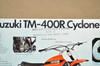 Vintage NOS 1971 Suzuki TS250 R Savage TM400 R Cyclone Brochure OEM Dealer Specs