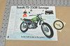 Vintage NOS 1971 Suzuki TS250 R Savage TM400 R Cyclone Brochure OEM Dealer Specs