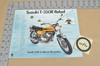Vintage NOS 1971 Suzuki T350 R Rebel T500 R Titan Brochure OEM Dealer Specs