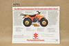 Vintage NOS 1984 Suzuki LT125 Quadrunner ATV 4 Wheeler Brochure Dealer Specs OEM