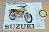 VTG NOS 1975 Suzuki GT250 Hustler GT185 Adventurer Brochure Dealer Specs OEM