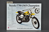 Vintage NOS 1973 Suzuki TS250 J Savage TM250 J Champion Brochure Dealer Specs