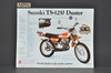 Vintage NOS 1972 Suzuki TS125 J Duster TC125 J Prospector Brochure Dealer Specs
