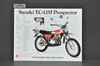 Vintage NOS 1972 Suzuki TS125 J Duster TC125 J Prospector Brochure Dealer Specs