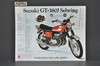 Vintage NOS 1972 Suzuki GT380 J Sebring T350 J Rebel Brochure Dealer Specs OEM