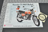 Vintage NOS 1972 Suzuki GT380 J Sebring T350 J Rebel Brochure Dealer Specs OEM