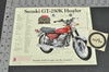 Vintage NOS 1973 Suzuki GT380 K Sebring GT250 K Hustler Brochure Dealer Stamp OEM