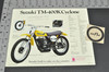 Vintage NOS 1973 Suzuki TM400 K Cyclone TS400 K Apache Brochure Dealer Specs OEM