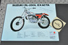 Vintage NOS 1974 Suzuki RL250 L Exacta Trials Motorcycle Brochure Dealer Specs