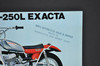 Vintage NOS 1974 Suzuki RL250 L Exacta Trials Motorcycle Brochure Dealer Specs