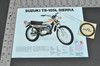 Vintage NOS 1974 Suzuki TS185 L Sierra TC185 L Ranger Brochure Dealer Specs