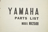 Vintage 1975 Yamaha MX250 B Motorcycle Parts List Catalog Manual Diagram Book