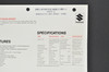 Vintage NOS 1982 Suzuki DR125 Z Motorcycle Brochure Dealer Spec Sheet OEM