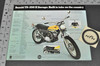 Vintage NOS 1970 TC120 II Cat Suzuki TS250 II Savage Brochure Dealer Stamps OEM