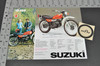 Vintage NOS 1977 Suzuki TS250 TS185 Brochure Motorcycle Specs Dealer Stamps OEM