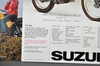 Vintage NOS 1977 Suzuki TS250 TS185 Brochure Motorcycle Specs Dealer Stamps OEM