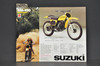 Vintage NOS 1977 Suzuki RM100 RM125 Brochure Motorcycle Specs Dealer Stamps OEM