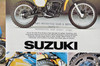 Vintage NOS 1976-77 Suzuki PE250 Brochure Enduro Motorcycle Specs Dealer Stamps