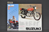 Vintage NOS 1977 Suzuki GS750 Brochure Motorcycle Specs Dealer Stamps OEM