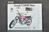 Vintage NOS 1971 Suzuki T500 R Titan T350 R Rebel Brochure OEM Dealer Specs