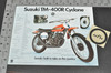 Vintage NOS 1971 Suzuki TM400 R Cyclone TS250 R Savage Brochure OEM Dealer Specs