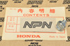 NOS Honda CB750 CBX CR250 GL1200 VF750 VT750 XL250 XR80 Z50 Bolt 95701-06010-00