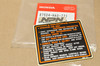 NOS Honda 1987 ATC250 SX Caution Warning Label Decal Sticker 87504-HA0-771