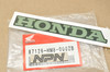 NOS Honda 1997-99 TRX250 Recon Rear Fender Logo Emblem Decal 87126-HM8-000 ZB